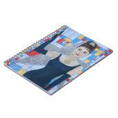 Filmstar Schauspielerin Alt Hollywood Kunstportrai Notizblock (Linke Seite)