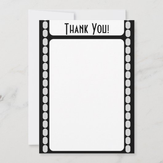 Filmstreifen Dankeschön-Karten Dankeskarte (Rückseite)