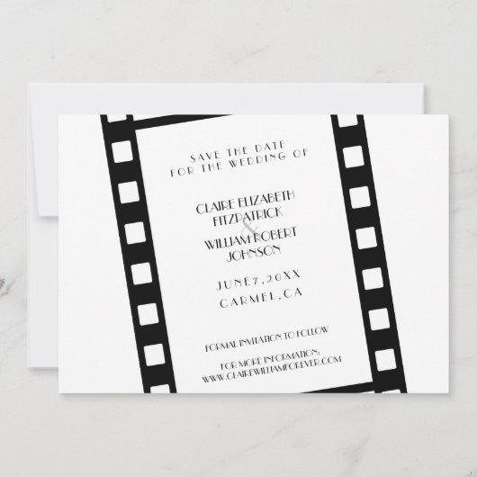 Filmstreifen-Filmstreifen - Save the Date-Karte Save The Date (Rückseite)