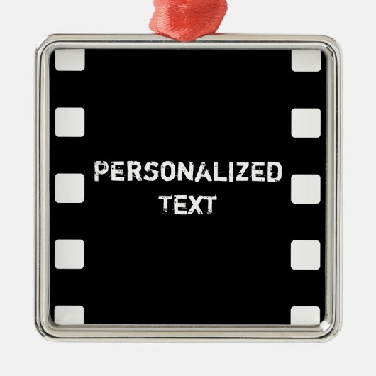Filmstreifen / Filmverleih Individuelle Name Silbernes Ornament (Vorne)