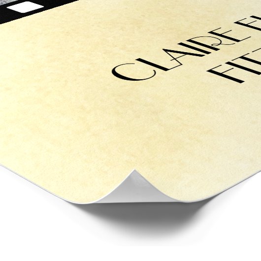 Filmstreifen Foto Collage Hochzeit Begrüßung Poster (Ecke)