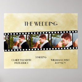 Filmstreifen Foto Collage Hochzeit Begrüßung Poster