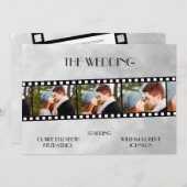 Filmstreifen Fotocollage Hochzeit Einladung (Vorne/Hinten)