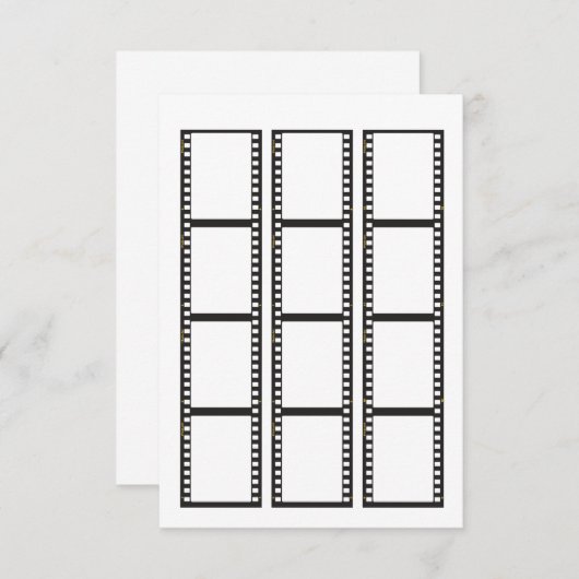 Filmstreifen für Ihre eigenen Fotos zum einpassen RSVP Karte (Vorne/Hinten)