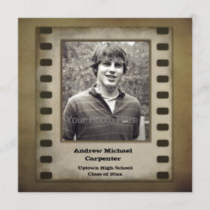 Filmstreifen-Grunge Fotokarte Einladung
