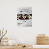 Filmstreifen Hochzeitszettel für Filmposter Poster (Küche)