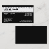 Filmstreifen-Kopf - Weiß mit Schwarz Visitenkarte (Vorne/Hinten)