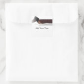 Filmstreifen mit Reflektion auf Weiß Quadratischer Aufkleber (Tasche)