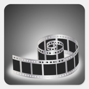 Filmstreifen Quadratischer Aufkleber