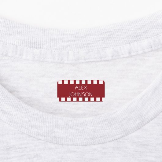 Filmstreifen Ruby Pink Farbcodierte Bekleidungsbez Etiketten (Befestigt)