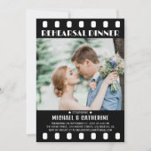 Filmstreifen schwarz-weiß Hochzeit Einladung (Vorderseite)