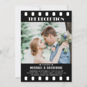 Filmstreifen schwarz-weiß Hochzeit Einladung (Vorderseite)