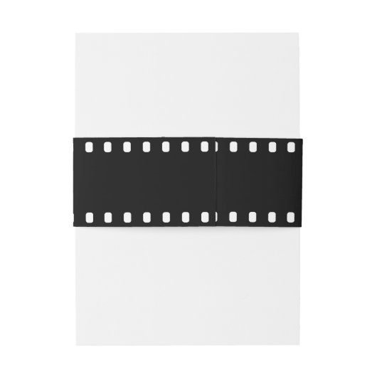 Filmstreifen Schwarz-Weiß-Hochzeit Einladungsbanderole (Rückseitenbeispiel)