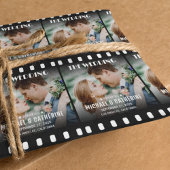 Filmstreifen schwarz-weiß Hochzeit Geschenkpapier