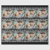 Filmstreifen schwarz-weiß Hochzeit Geschenkpapier (Flach)