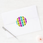 Filmstreifen und Silhouette der Kamera Runder Aufkleber (Umschlag)