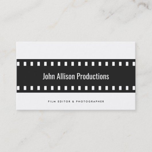 Filmstrip Filmmaker Fotograf Visitenkarte (Vorderseite)