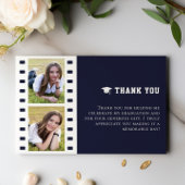 Filmstrip Foto Collage Abschluss Blue Vielen Dank Dankeskarte