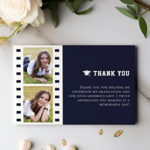 Filmstrip Foto Collage Abschluss Blue Vielen Dank Dankeskarte