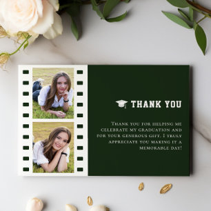 Filmstrip Foto Collage Abschluss Green Vielen Dank Dankeskarte
