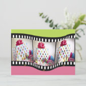 Filmstrip Geburtstagsparty Einladung (Stehend Vorderseite)