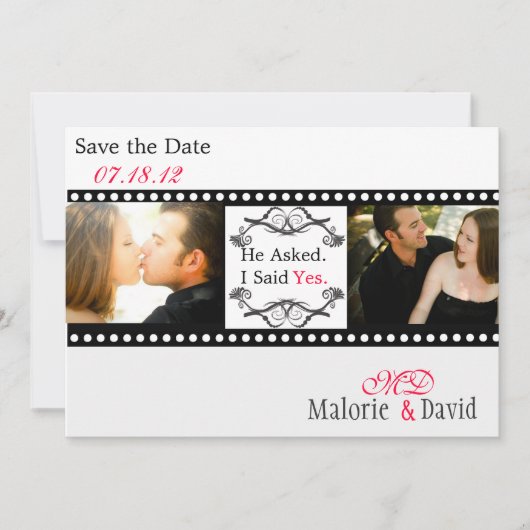 Filmstrip-Save the Date Save The Date (Vorderseite)