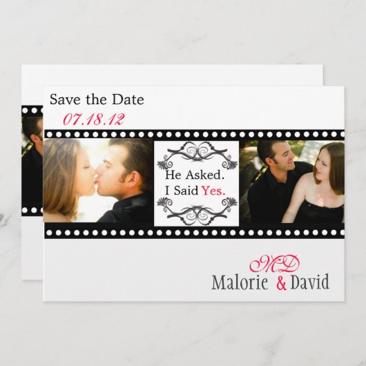 Filmstrip-Save the Date Save The Date (Vorne/Hinten)