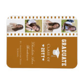 Filmstrip Vier Fotocollage Abschluss | Orange Magnet (Horizontal)
