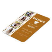 Filmstrip Vier Fotocollage Abschluss | Orange Magnet (Linke Seite)