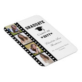 Filmstrip Vier Fotocollage Abschluss | Weiß Magnet (Rechte Seite)