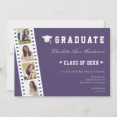 Filmstrip Vier Fotomaterial Open House | Lila Einladung (Vorderseite)