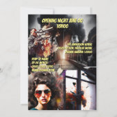 Filmtheater Action Drama Poster Erwachsene Geburts Einladung (Rückseite)