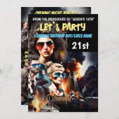 Filmtheater Action Drama Poster Erwachsene Geburts Einladung (Vorne/Hinten)