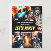 Filmtheater-Action-Thriller Poster Erwachsene Gebu Einladung (Vorderseite)