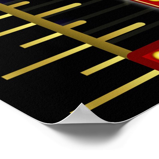 Filmtheater Marquee Zuhause Kino Name Horizontal Poster (Ecke)