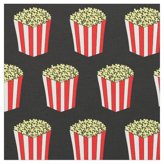 Filmtheater Popcorn Box Retro Schwarzes Muster Stoff (Nahaufnahme)