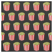 Filmtheater Popcorn Box Retro Schwarzes Muster Stoff (Muster)