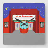 Filmtheater Retro - Akryllische Wall-Uhr