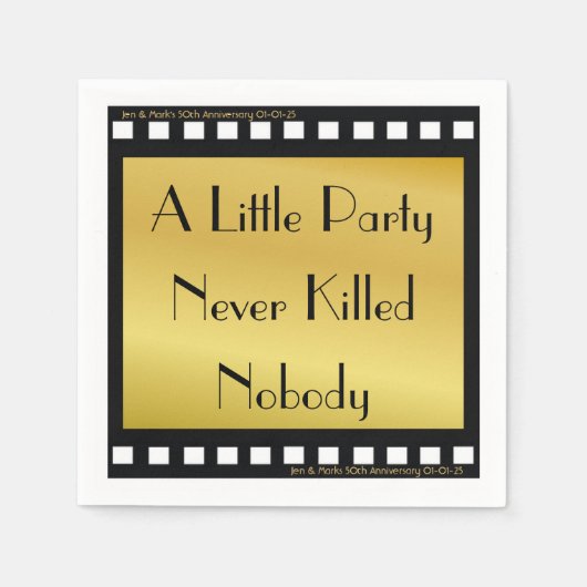 Filmtheaterparty Napkins Serviette (Vorderseite)