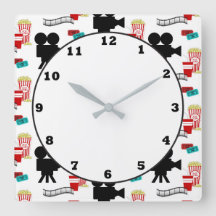 Filmtheaterrolle Popcorn Muster Uhr