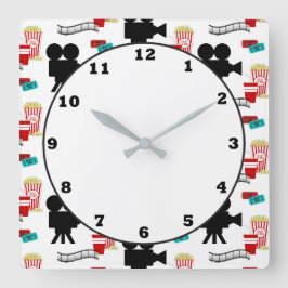 Filmtheaterrolle Popcorn Muster Uhr