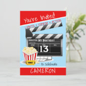 Filmthema 13. Geburtstag Einladung (Stehend Vorderseite)