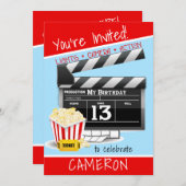 Filmthema 13. Geburtstag Einladung (Vorne/Hinten)