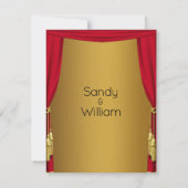 Filmthema Hochzeit Einladung 4.25 x 5.5 (Rückseite)