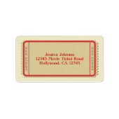 Filmticketwerbung Adressaufkleber (Vorne)