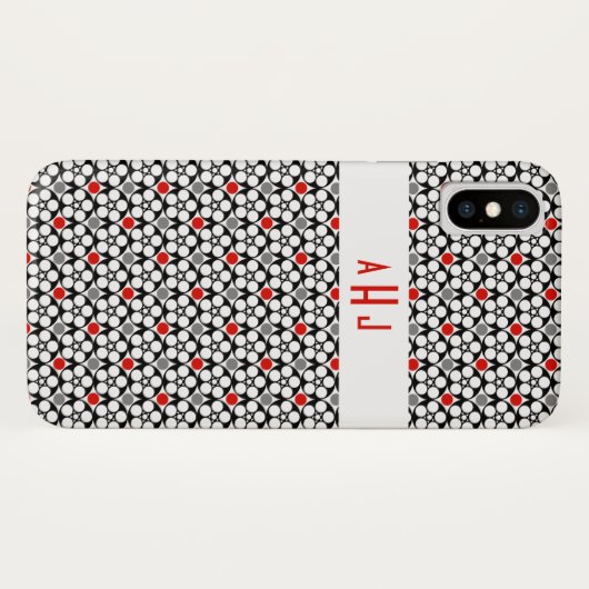 Filmtrommel Grafikmovie Muster Schwarz/Rot/Grau Case-Mate iPhone Hülle (Rückseite (Horizontal))