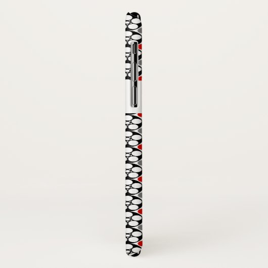 Filmtrommel Grafikmovie Muster Schwarz/Rot/Grau Case-Mate iPhone Hülle (Hinten/Links)