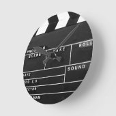 Filmvideohersteller Clapper Board Design Runde Wanduhr (Winkel)