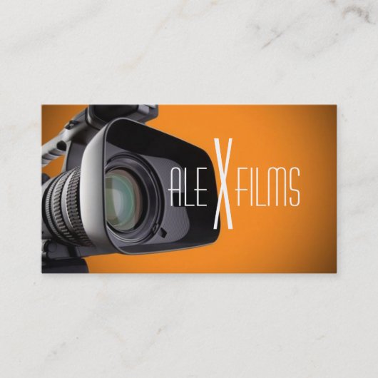 Filmvideokamera Filmregisseur Filmhochzeit Visitenkarte (Vorderseite)