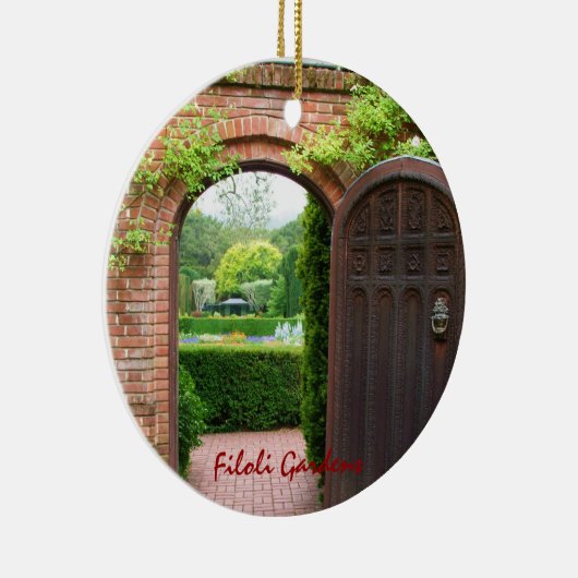 Filoli arbeitet Weihnachtsverzierung im Garten Keramikornament (Rechts)